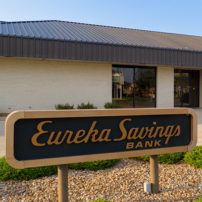 Eureka Savings Bank Sign at the Peru Branch